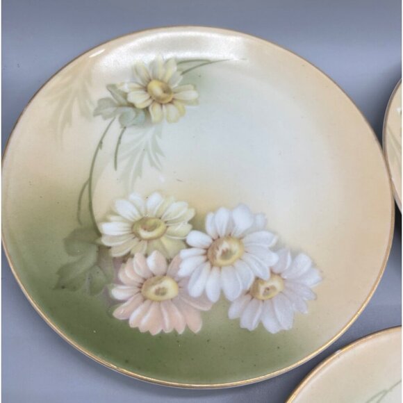 5 Pc Vintage Reinhold Schlegelmilch R.S.Tillowitz Germany Daisy Salad Plates - Picture 4 of 8